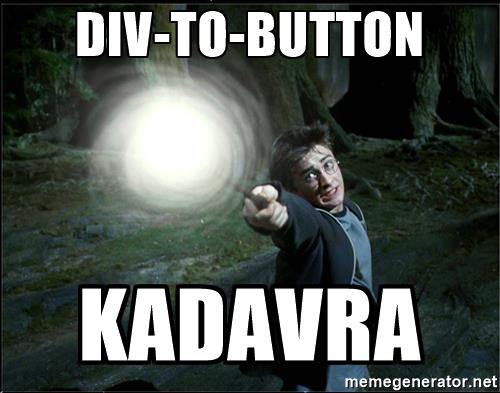Image of Harry Potter turning a div into a button